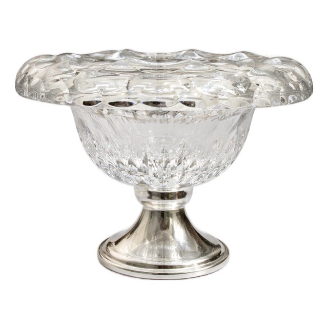 Mid-Century Modern Crystal and Silver Centrepiece by C.J. Stok, 1950 For Sale