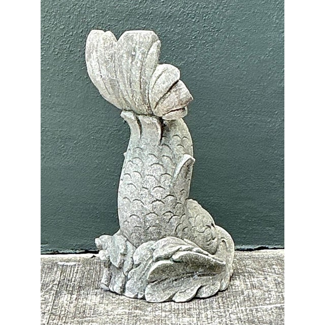 Vintage Cast Concrete Dolphin For Sale - Image 4 of 12