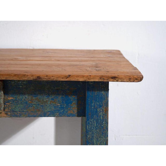 European Rustic Pine Work Table by Amaru For Sale - Image 8 of 12