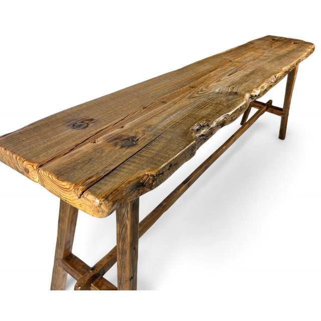 60" - Farmhouse Reclaimed Wood Console Bucket Table For Sale In Columbia, SC - Image 6 of 12