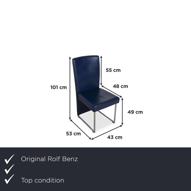 This set consists of four high-quality leather chairs from the Rolf Benz 7400 series. with this set, you bring timeless...