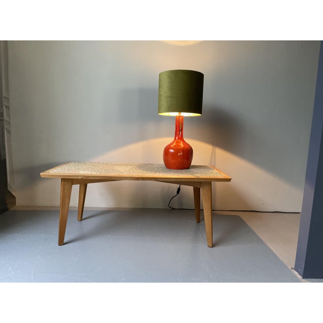 Ceramic Orange Ceramic Table Lamp, 1970s For Sale - Image 7 of 18