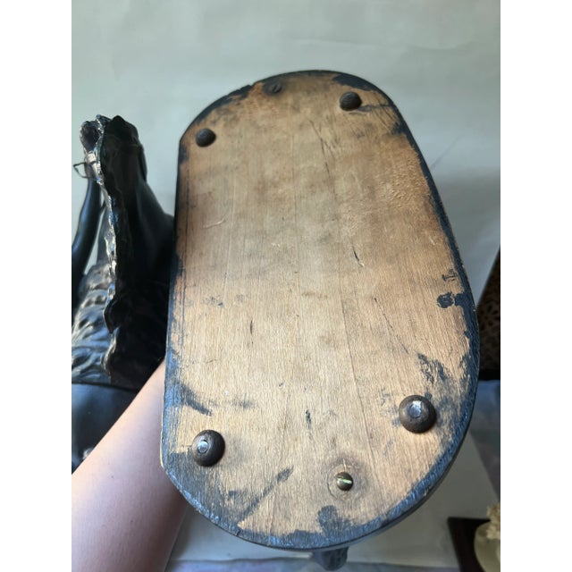 Pair of Vintage Figural Statue of Man & Rearing Horse For Sale - Image 10 of 13