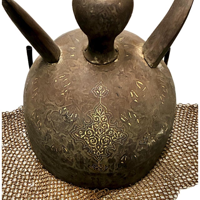 Late 19th Century 19th-Century Ceremonial Kulah Khud Helmet With Chainmail For Sale - Image 5 of 6