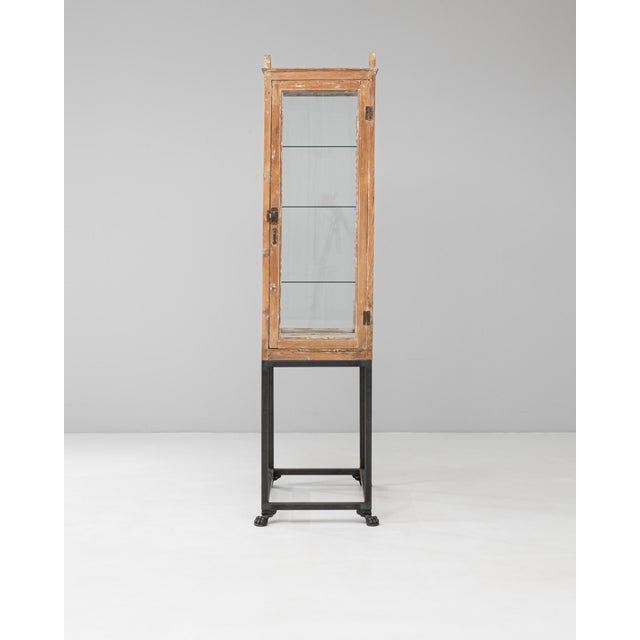 19th Century French Wooden Display Case On Metal Base For Sale - Image 16 of 18