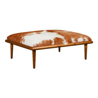 Caci Ottoman, Hair on Hide For Sale