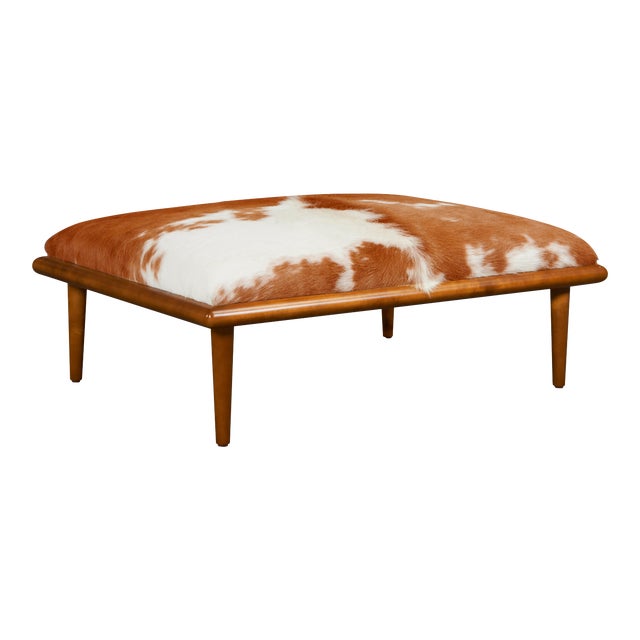 Caci Ottoman, Hair on Hide For Sale
