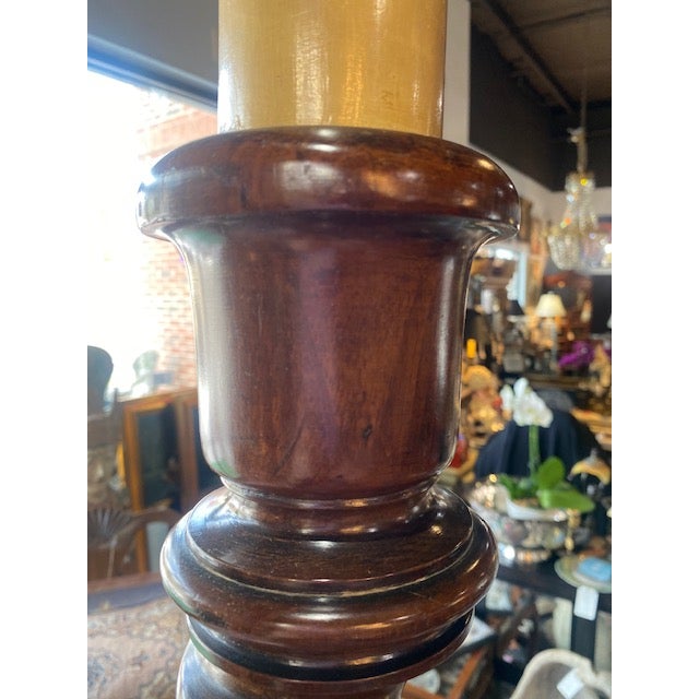 Jacobean Antique William and Mary Style Barley-Twist Floor Lamps - a Pair For Sale - Image 3 of 13