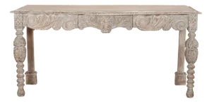 English Carved and Bleached Console Table, 1890s