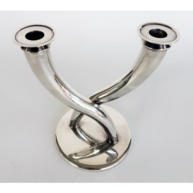 1950s 1950s Gio Ponti "Cornucopia" Candelabra for Christophle France, Signed For Sale - Image 5 of 9