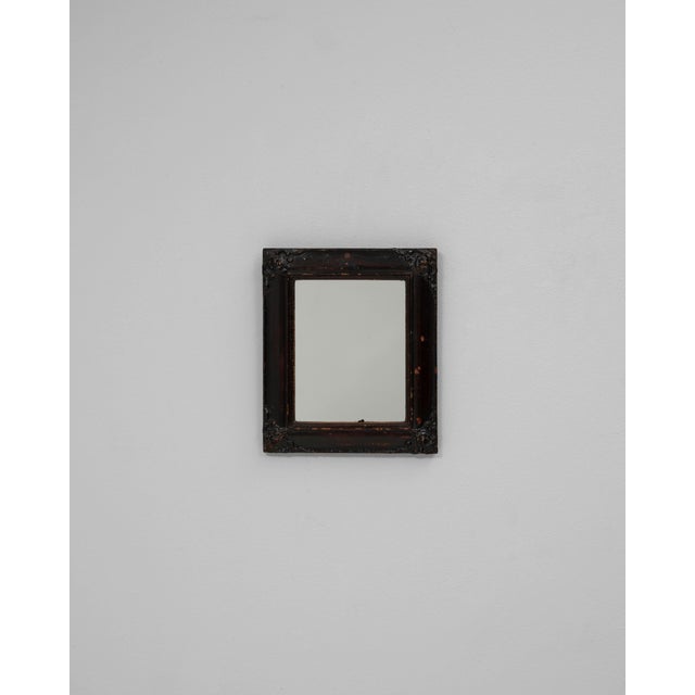 19th Century French Wood Black Patinated Wall Mirror For Sale - Image 16 of 18