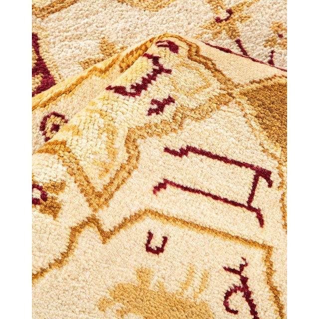 Textile Eclectic, One-of-a-Kind Hand-Knotted Area Rug in Ivory, 9' 0" x 11' 7" For Sale - Image 7 of 8