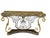 Postmodern Vintage Henredon Tessellated Stone Console With Sculptural Gold-Tone Scrollwork For Sale - Image 3 of 18