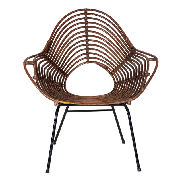 Vintage Italian Armchairs, 1950s, Set of 5 For Sale