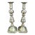 Antique English Brass Beehive & Diamond 14" Candle Holder Candlesticks For Sale
