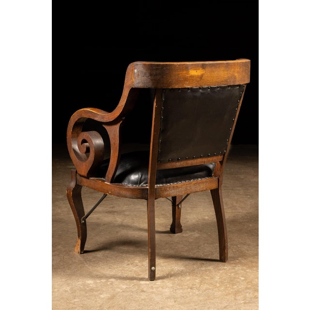 Wood Late 19th Century Billiards Room Clawfoot Chair For Sale - Image 7 of 14