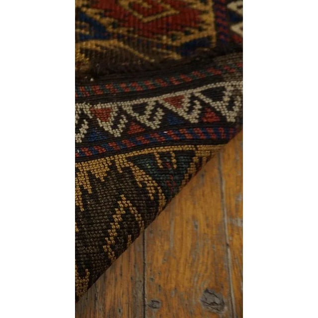 1900s Blue Navy Geometric Tribal Antique Persian Baluch Carpet 2'10" X 5'2" Knotted Wool Rug For Sale - Image 10 of 10