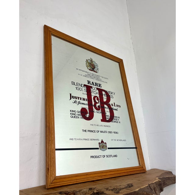 Vintage J & B Scotch Whisky Advertising Mirror, 1970s For Sale - Image 9 of 16