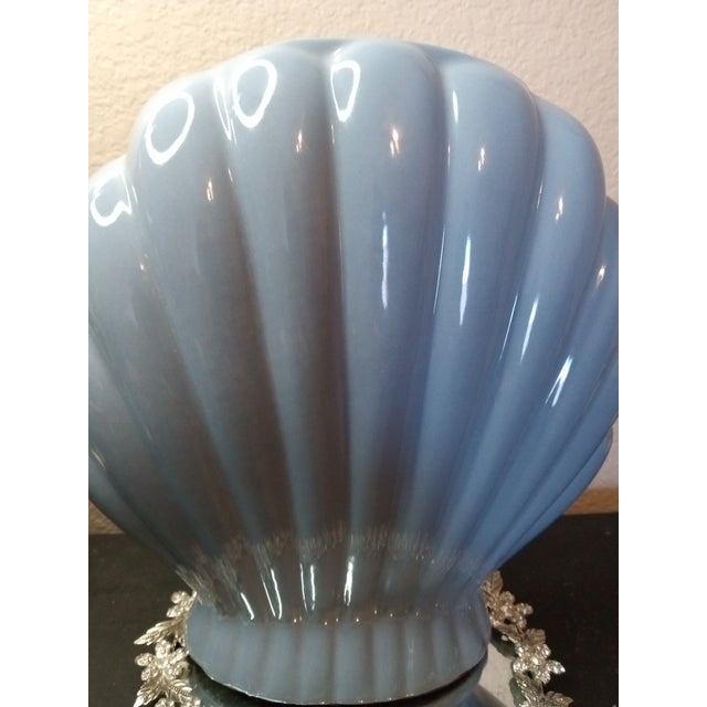 Mid-Century Modern Stunning Haeger Ribbed Fan Vase For Sale - Image 3 of 7