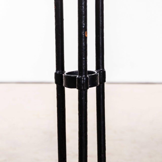 French Red Metal Tripod Base Outdoor Gueridon Table, 1950s For Sale - Image 3 of 7