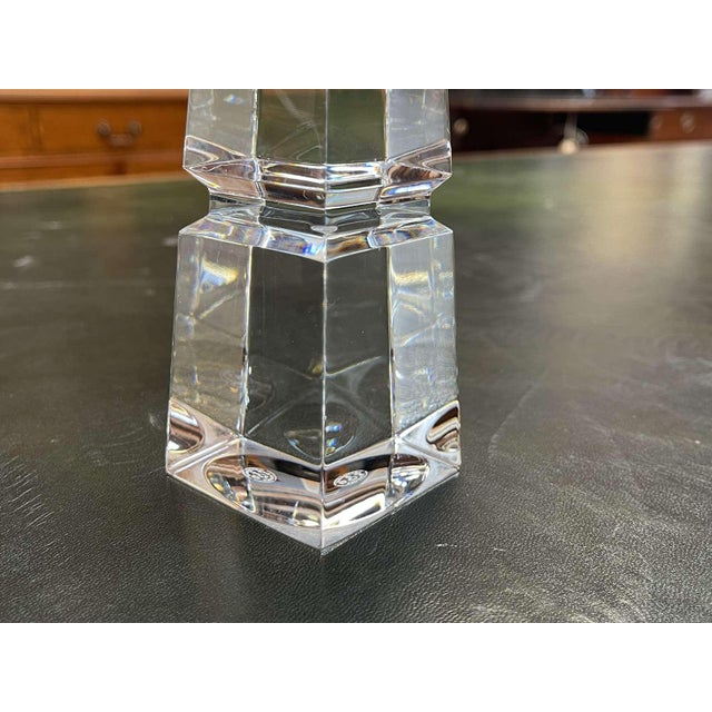20th Century Crystal Obelisk from Baccarat For Sale - Image 8 of 13