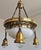 Art Nouveau Polished Brass Chandelier with Opaline Glass Dome, Austria, 1910s For Sale - Image 3 of 12