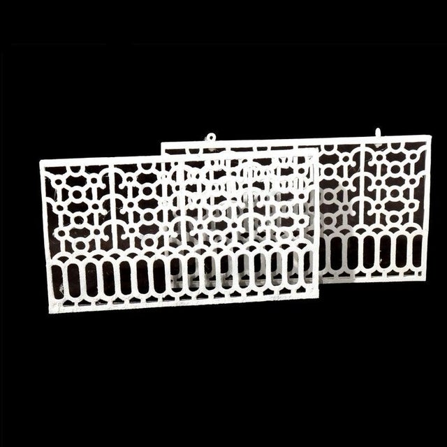 Pair Of Antique Cast Iron Grates C1900 Measures - 17" x 30 1/8" x 1 1/2" A pair of antique cast iron grates from around...