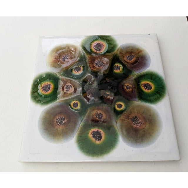 Green Mid Century Danish Modern Alan Wallwork Tile For Sale - Image 8 of 13