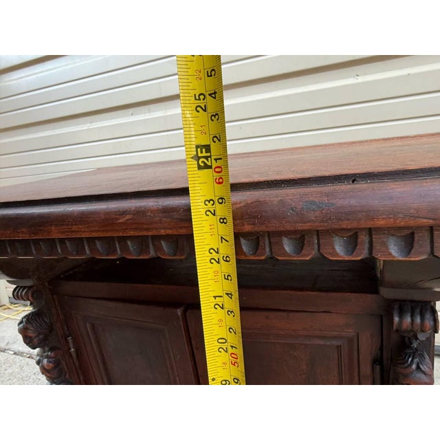 Antique Renaissance Style Liquor Cabinet For Sale In Washington DC - Image 6 of 12