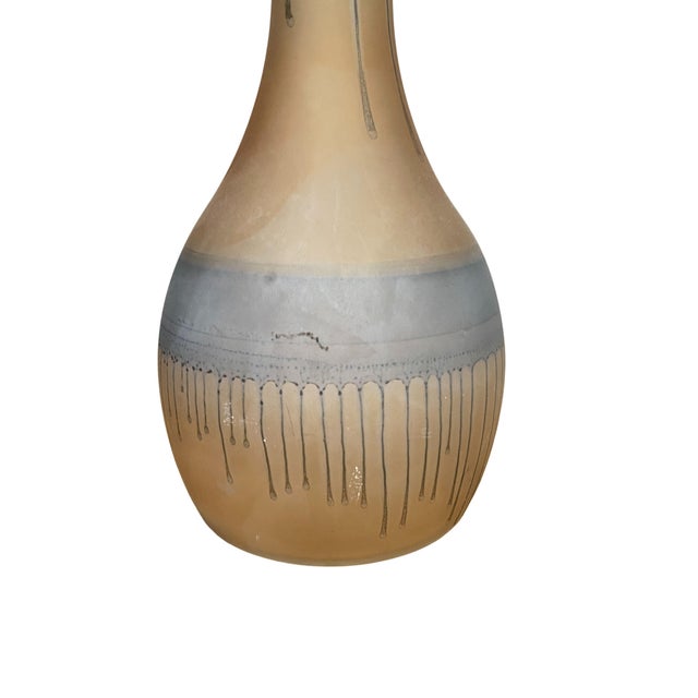 Glass Art Nouveau Blue and Yellow Glass Vase in the style of Daum, 1890s For Sale - Image 7 of 10