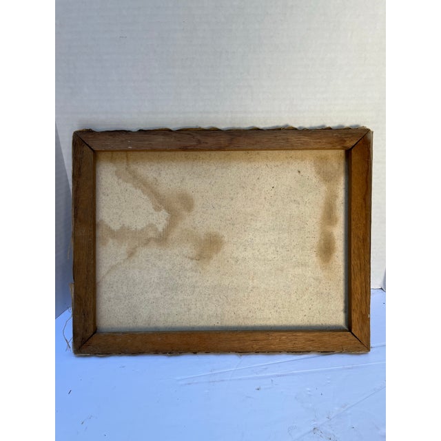 Black Antique Original Chinese Junk Painting For Sale - Image 8 of 8