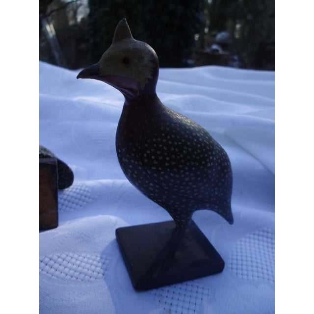 Antique Wooden Guinea Fowls, 1890s, Set of 2 For Sale - Image 10 of 15
