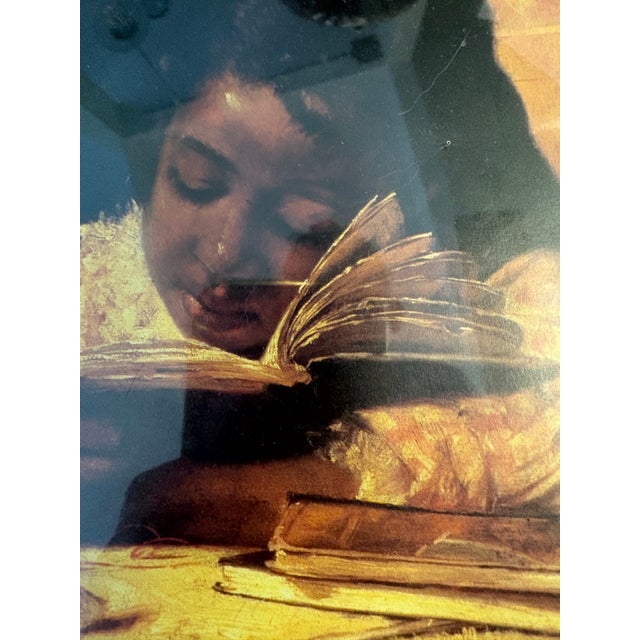 Mid 20th Century Mid 20th Century Harry Herman Roseland “The Scholar” Framed Reproduction Print in Gold Frame For Sale - Image 5 of 10