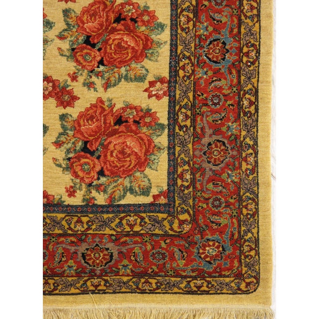 Traditional Vintage Hand-Knotted Persian Senneh Rug 5'1" X 7'2" For Sale - Image 3 of 5