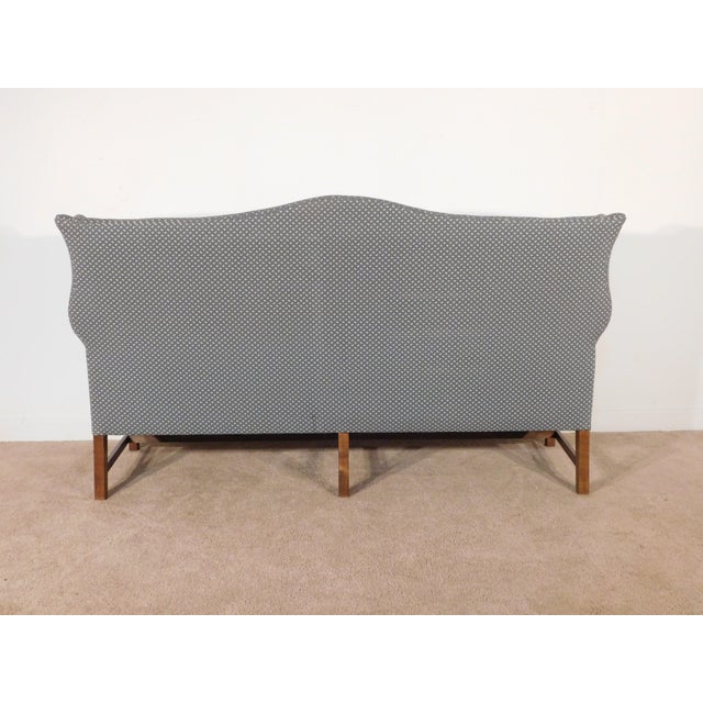 Vintage 1970s Copy of Antique English 18th C. Wing Back Chippendale Sofa Settle For Sale - Image 12 of 14