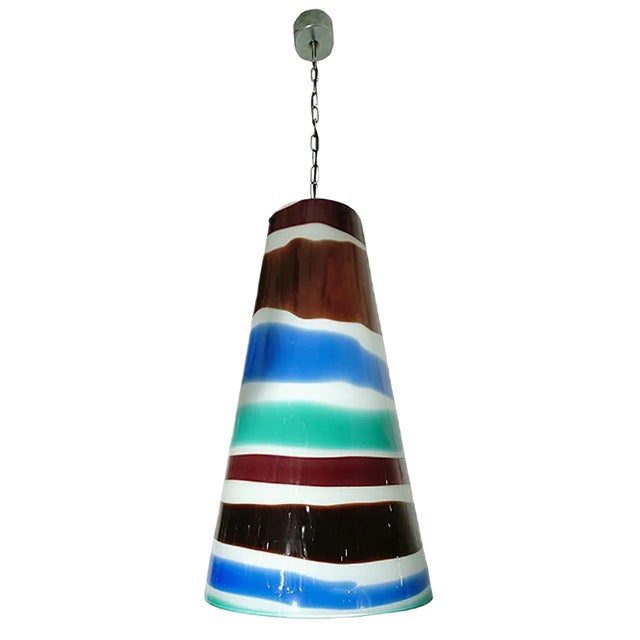 Italian Pendant Light by Massimo Vignelli for Venini, 1960s For Sale