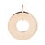 Modern Diamond Textured Circle Pendant, 14k Yellow Gold, Length 1.38 In For Sale - Image 3 of 3