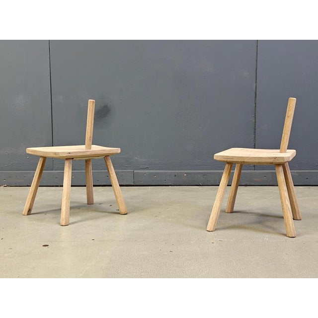 Rustic Farm Stools, 1960s, Set of 2 For Sale - Image 4 of 8