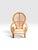 Ecru Vintage Palm Beach Bent Rattan & Bamboo Dining Set With Glass Top & 4 Armchairs For Sale - Image 8 of 12