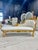 Chaise Longue White Leather Crystal Glass Buttons French Style For Sale - Image 10 of 10