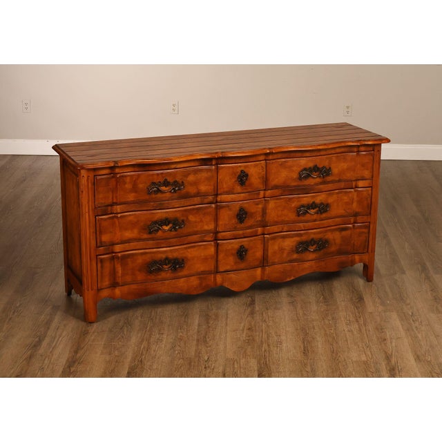 High Quality American Made Century Furniture Louis XV Style French Provincial Triple Dresser With Nine Drawers, Serpentine...