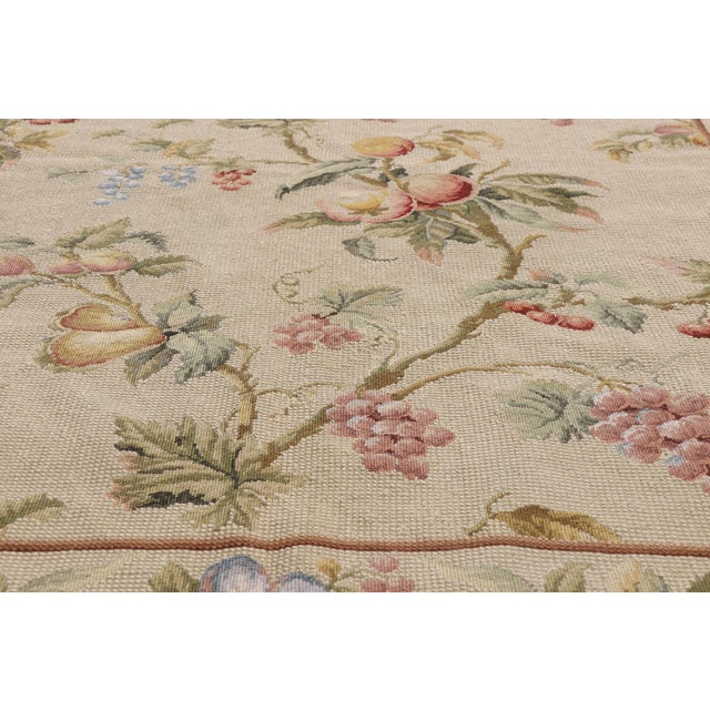 Late 20th Century Vintage Chinese Aubusson Needlepoint Rug, 04'10 X 06'10 For Sale - Image 5 of 10
