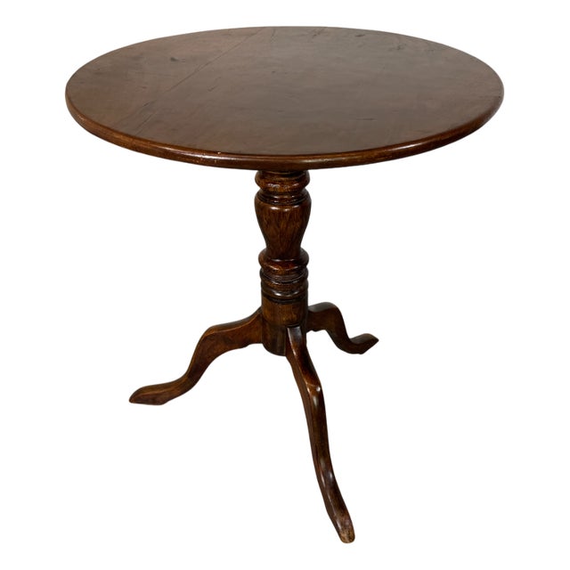 Antique George III Mahogany Circular Tilt Top Centre Table For Sale