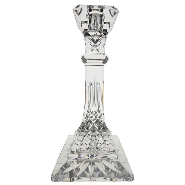 Transparent Pair of Waterford Crystal Lismore 8" Candlesticks For Sale - Image 8 of 15