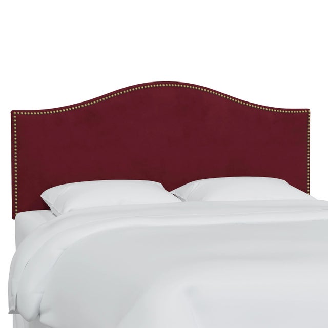 Ashland Headboard in Berry Classic Velvet, California King For Sale In Chicago - Image 6 of 6
