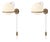 Opaline Glass Model 238/1 Lamp with Switch and Champagne Mount from Gino Sarfatti, Set of 2 For Sale