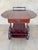 Vintage Wood Bar Cart with Spoked Wheels and Drawer, 1950s For Sale - Image 4 of 11