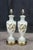 Mid 20th Century Vintage Mid 20th Century Hand Painted Porcelain Floral Trophy Urn Table Lamps Filigree Brass - Pair For Sale - Image 5 of 17