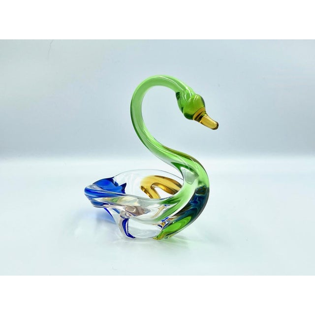 Rhapsody Glass Swan by Frantisek Zemek for Sklana Mstisov, 1960s For Sale - Image 10 of 14