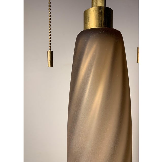 Glass Pair of Italian Murano Glass Ondoso Lamps by Donghia For Sale - Image 7 of 11